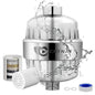 Shower Head Filter for Hard Water to Remove Chlorine Reduces Dry Itchy Skin,Shower Filters with High Output Showerhead Cartridges(Chrome)