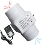 Inline Duct Fans 3 Inch 12V Extractor Fan 6W 47Cfm Plastic Variable Vent Blower Workshop Dust Fume Air Extractor Fan for Carbon Filter (Color : NO Adjustable Speed, Size : 6w)