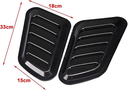 2Pcs ABS Car Air Flow Intake Hood Scoop Vent Bonnet Cover Universal DIY Decorate Car Accessories Compatible With BMW(White)