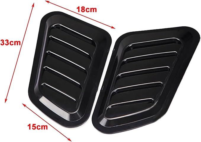 2Pcs ABS Car Air Flow Intake Hood Scoop Vent Bonnet Cover Universal DIY Decorate Car Accessories Compatible With BMW(Carbon look)
