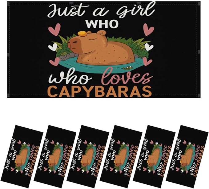 6 Pcs Fluorescent Light Covers for Ceiling Lights Cute Capybara Gifts Hearts Nature Just Girl Who Loves Capybaras Decorative Magnets Light Filters for Office Home Classroom Must Haves 4’ x 2’