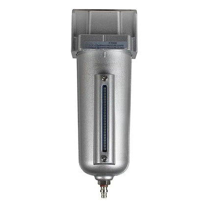 F706 3/4" in Line Compressed Air Moisture Water Filter Trap - for THB Compressors Parts Replacement F706N - Leak Proof Air Line Filter/Air Moisture Filter Separator - 225 PSI 2.7 oz Silver