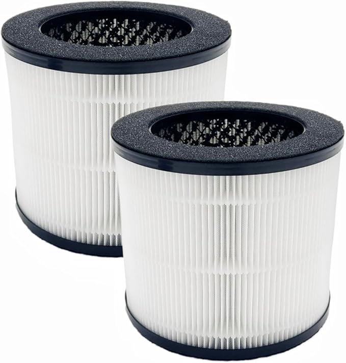 H08 Replacement Filter For Air Purifiers Compatible with Himox H08 H08P Air Purifiers, H13 4-Stage Filtration Activated carbon Air Clean Dust VOCs Odor PM2.5,2-Pack