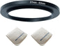 37mm Lens to 62mm Camera Lens Adapter 37mm to 62mm Step Up Ring Adapter Ring for All Brands of UV ND CPL, with Premium Lens Wiping Cloth 2 Pack (37mm-62mm)