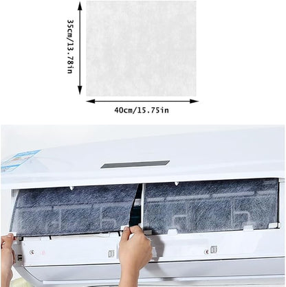 10 Pack Mini Split Air Conditioner Vent Filters Cover Anti-Dust Secondary Air Cleaning Filter for Home Air Conditioners Vents Air Purification Wall Mounted A/C Unit Heat Pump Heater