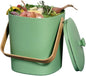 Bamboozle Countertop Compost Bin Kitchen | 1 Gallon | Odorless Composting Bin with Filters | Indoor Compost Bin with Lid | Plant Based Kitchen Composter for Food Scraps & Waste Recycling | Avocado