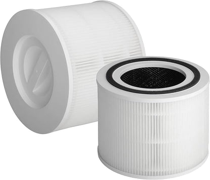 Core 300 Air Purifier Replacement HEPA Filter （3-in-1 Balance）for LEVOIT Core 300-P/300S, H13 True HEPA + Activated Carbon, 99.97% Dust Pollen Pet Dander Smoke, 2 Pack (white)