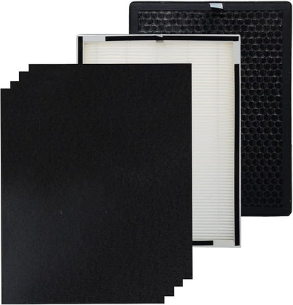 PUREBURG Replacement Filter Set Compatible with Purafide Air XP360 Air Purifier, H13 HEPA 4-Stage Filtration Activated Carbon Pre-Filters Air Clean Dust VOCs Odor