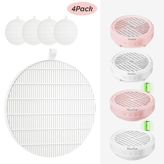 MelodySusie SProR Nail Dust Collector Replacement Filter,4 Pack Reusable Dust Filter for MelodySusie SProR Nail Dust Vacuum Fan Collector Extractor Electric Dust Suction Machine