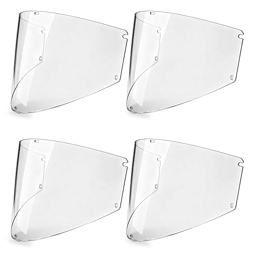 4 Pcs Face Shield Replacement Window Compatible with Jackson Safety Premium Face Shield Mask, Protective Lens for Grinding and Welding, Durable and Scratch-Resistant, Clear Tint, Uncoated