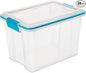 Sterilite 24-Pack Gasket Box, Weather-Resistant Storage Bins with Latching Lids, 20 Quart - Heavy-Duty Organizing Containers for Closet, Bathroom, and Office