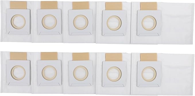 5-Layer Electrostatic Fleece 197903-8 Filter Bags With Rubber Seal For 36V 18V X2 Backpack Vacuum XCV05 XCV09 XCV10 Dust Collection 4-Pack ﻿(10 PACK)