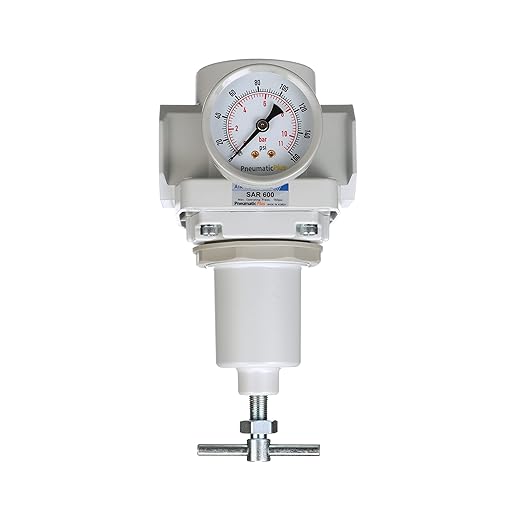 PneumaticPlus SAR Series T-Handle Compressed Air Pressure Regulator (1" NPT)