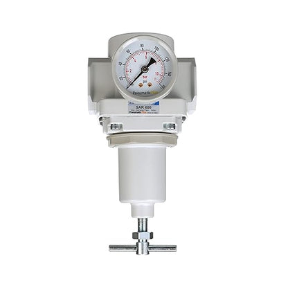 PneumaticPlus SAR Series T-Handle Compressed Air Pressure Regulator (1" NPT)