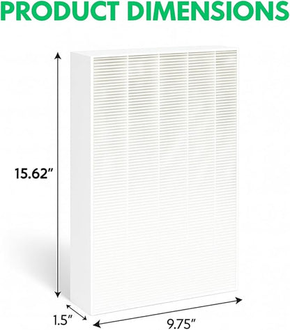 Nispira KC-850U KC850U H13 HEPA Filter Replacement for Sharp Air Purifier KC-850U Part FZ-C100HFU, 2 Packs
