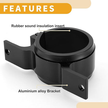 1pcs 58mm Universal Fuel Filter Mounting Bracket - Car Fuel Pump Clamp Holder - Aluminum Alloy Black