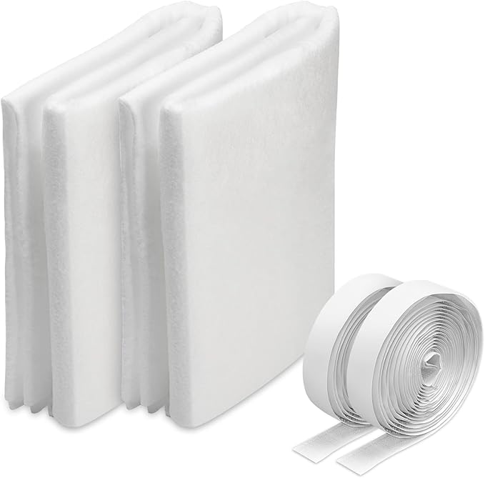 UCINNOVATE MERV 13 Filter Media 20"x90", 2 Pack 12.5 Ft² Cut to Fit Electrostatic Air Filters with 125" Tape, Reduce Dust, Pollen and Pet Dander(0.3 Microns) for HVAC AC Vent Purifiers Home Ceiling
