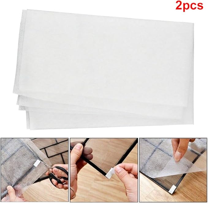 2pcs/Bag Air Vent Filters, Air Filter Material Replacement Air Condition Cleaning Mesh to Stops Most Particles and Dust(2pcs/Bag)