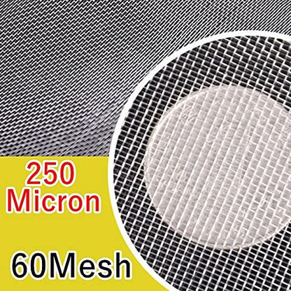 Fine Filter Mesh Nylon Fabric, Recycling Screens for Kitchen Filtration Food Wine 80-500 Mesh(60mesh 250micron,1x10 meter)