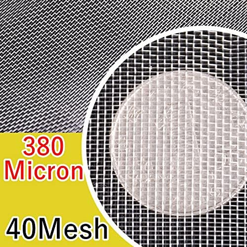 Fine Filter Mesh Nylon Fabric, Recycling Screens for Kitchen Filtration Food Wine 80-500 Mesh(40mesh 380micron,1x1 meter)