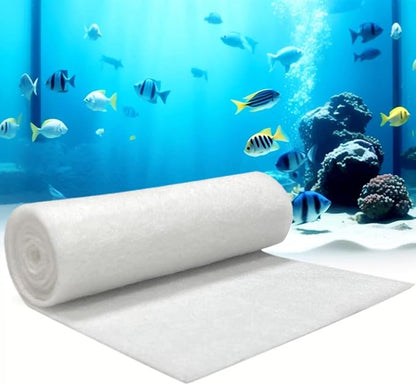 Aquarium Filter Floss 24"x36"x0.13" Filter Floss for Fish Tank -Micro Fine Multi-Layer Polishing Aquarium Filter Pad-Filter Media Roll for Crystal Clear Water Cut to Size
