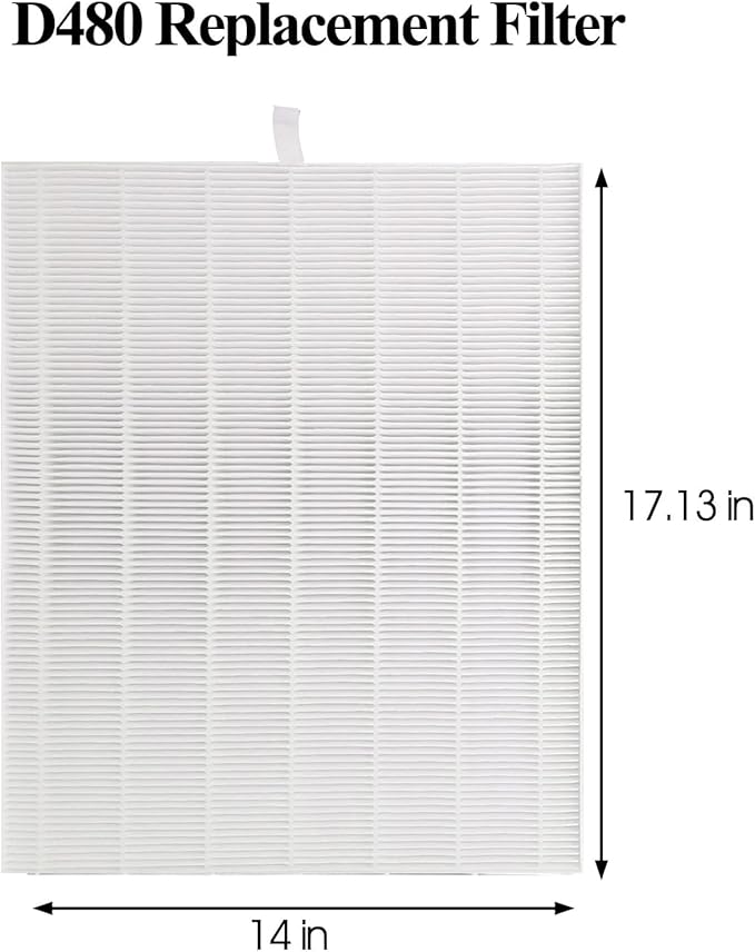 3 Pack D480 Replacement Filter Compatible with Winix D480 Air Cleaner Purifier, True HEPA D4 Filter, Part Number 1712-0100-00, F ilter D4