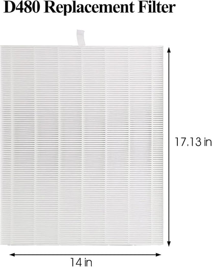 3 Pack D480 Replacement Filter Compatible with Winix D480 Air Cleaner Purifier, True HEPA D4 Filter, Part Number 1712-0100-00, F ilter D4