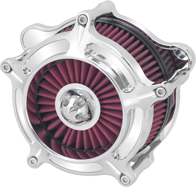 HDBUBALUS Motorcycle CNC Spike Air Cleaner Air Filter Intake System Filter (D-For M8 Touring 17-23,Trike 17-25,Softail 18-24)