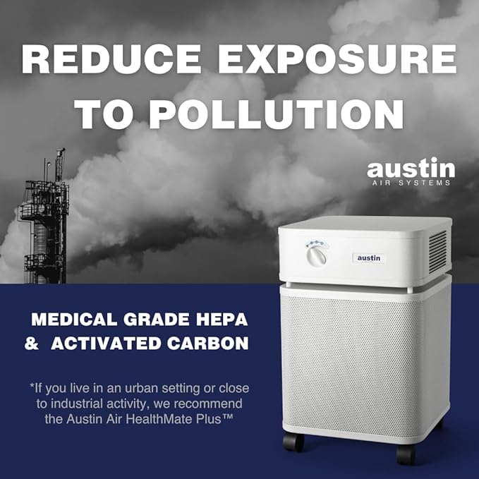 Austin Air HealthMate Plus Air Purifier - Advanced 4- Stage Filtration Air Purifiers For Home with Activated Carbon & Zeolite - Ideal as Air Purifiers for Bedroom or any Large room, Model B450