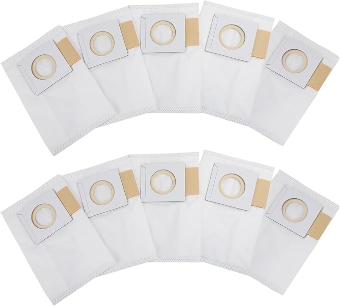 5-Layer Electrostatic Fleece 197903-8 Filter Bags With Rubber Seal For 36V 18V X2 Backpack Vacuum XCV05 XCV09 XCV10 Dust Collection 4-Pack ﻿(10 PACK)