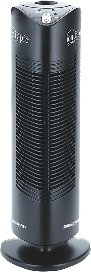 Ionic Pro Compact Ionic Air Purifier, 250 sq ft Room Capacity, Black