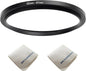 62mm Lens to 67mm Camera Lens Adapter 62mm to 67mm Step Up Ring Adapter Ring for All Brands of UV ND CPL, with Premium Lens Wiping Cloth 2 Pack (62mm-67m)