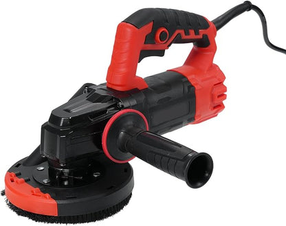 Small Portable Industrial Floor Wall Polisher Handheld Grinding Polishing Machine Concrete Grinder Concrete Surface Planer Dust Extraction Shroud 1200W Motor 9000RPM Auxili