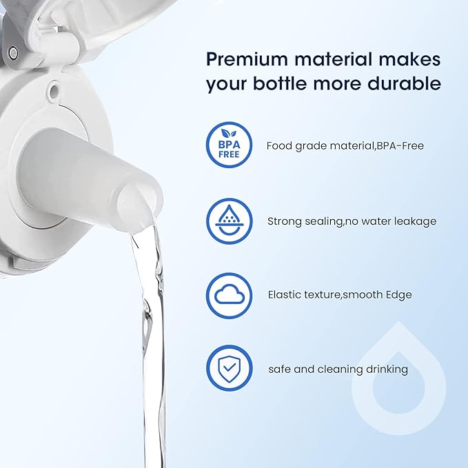 GLACIER FRESH Bottle Mouthpiece Replacement for Brita Water Bottle, Silicone Bottle Bite Valve Replacement Parts Compatible with Brita Water Bottles, 3 Packs