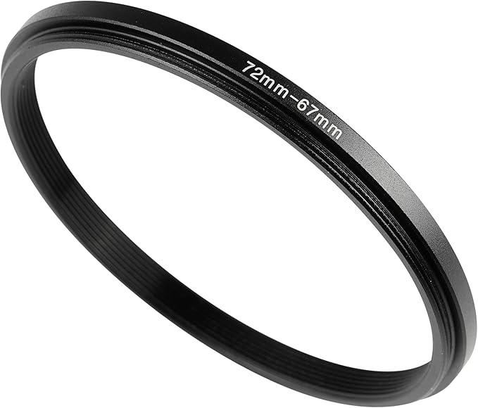 72-67mm Metal Step-Up/Down Ring Adapter Compatible with Mirrorless Cameras DSLR Lens, UV CPL ND Filter Thread Converter, Black