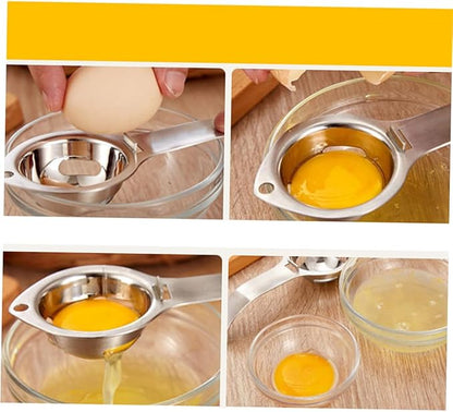 GLEAVI 3pcs Stainless Steel Separator Yolk Filter Divider Handle Material Kitchen Gadget for and Baking for and Baking Enthusiasts