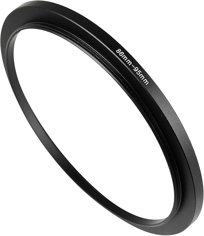86-95mm Metal Step-Up/Down Ring Adapter Compatible with Mirrorless Cameras DSLR Lens, UV CPL ND Filter Thread Converter, Black