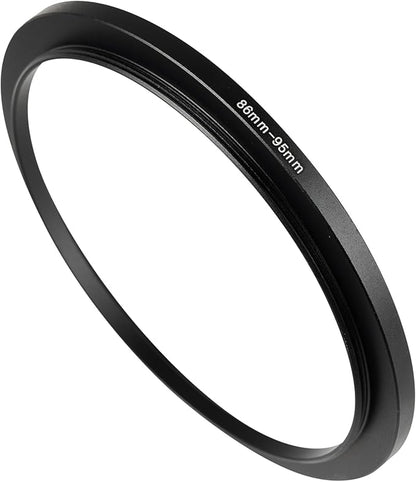 86-95mm Metal Step-Up/Down Ring Adapter Compatible with Mirrorless Cameras DSLR Lens, UV CPL ND Filter Thread Converter, Black