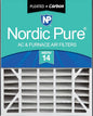 Nordic Pure 20x25x5 (Actual Size: 19 3/4 x 24 1/4 x 4 7/8) Air Bear AC Filter Replacement MERV 14 Plus Carbon 1 Pack