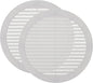 Vent Systems 8" Inch (Opening Dimensions) - Pack of 2 - White Soffit Vent Cover - Plastic Round Air Vent Grille - Built-in Mesh Screen - HVAC Register Louver for Bathroom, Home, Kitchen