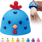 Egg Brush Cleaner, Egg Scrubber Tool for Fresh Eggs, Egg Washer Cleaner Scrubber, Easter Gifts Creative Chicken Shape Egg Wash Brush Silicone Washing Egg Tool - Blue