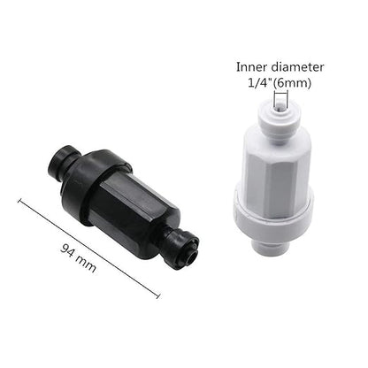 Spray Water Connection 1/4 Inch Slide Lock Quick Connect Water Micro Filter Stainless Steel 120 Mesh Water Purifier Front Water Micro Filter Garden Irrigation Tool