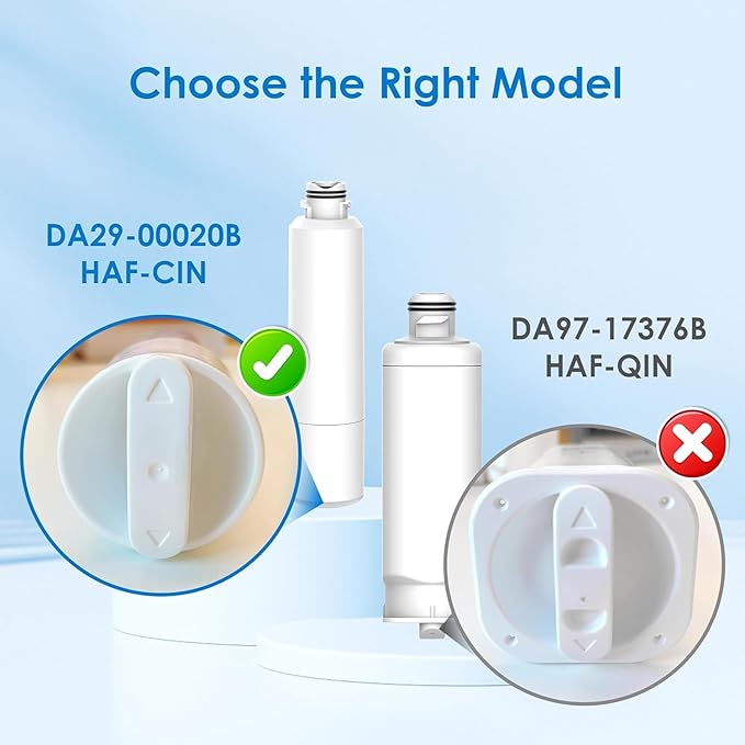 Waterdrop DA29-00020B Replacement for Samsung® Water Filter HAF-CIN/EXP, DA29-00020B, HAF-CIN, DA29-00020B-1, RF28HMEDBSR, RF263BEAESR, RS25J500DSR, RF263TEAESG, HDX FMS-2, DA97-08006A-1, 4 Filters