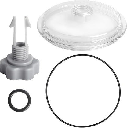 Replacement SF80110-1 Leaf Trap Cover w/Valve & O-Ring Compatible with Intex 12" Sand Filter Pump 2100 GPH – Fits SF80110-1/-2, 11823, SF15110, ECO15110-2, 26361CA/EH/W, 26337EH, 28645EG, 28948EH