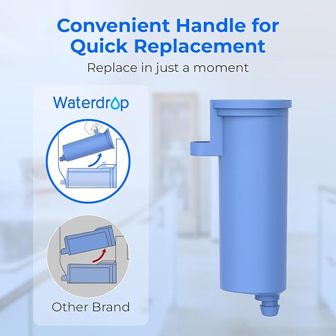 Waterdrop Scale Inhibiting Replacement for GE® Profile Opal Nugget Ice Maker Water Filter, P4INKFILTR, with Ring Pull, NSF 42&372 Certified, BPA-Free, 3 Counts