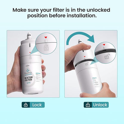 Dropology EDRARXD1 Refrigerator Water Filter Replacement Compatible with EDRARXD1, Filter A, EDRARXD1B, W11569863, WHRARXD1, Water Filter (Pack of 2)