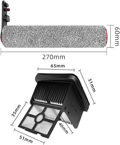Main Roller Brushes Filter，Compatible For Dreame，H40 Ultra / H40 Pro Wet Dry Vacuum Cleaner Spare Parts Floor Scrubber .(B)