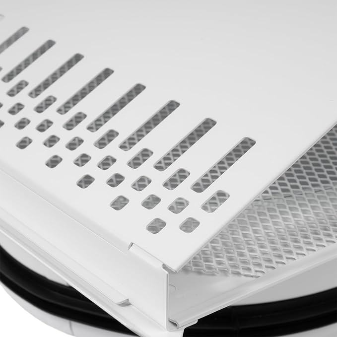 Vent Systems 8" Inch Air Supply Vent Cover with Rubber Gasket - White Galvanized Steel - Robust and Weatherproof Outdoor Air Intake Box - Duct or Surface Mounting - Rain and Snow Protection