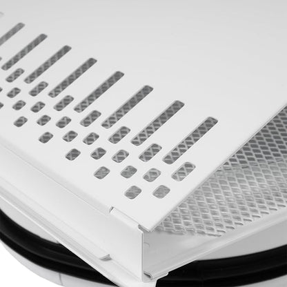 Vent Systems 8" Inch Air Supply Vent Cover with Rubber Gasket - White Galvanized Steel - Robust and Weatherproof Outdoor Air Intake Box - Duct or Surface Mounting - Rain and Snow Protection