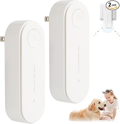 2Pcs Air Purifier Plug In No Filter Replacement, Silent Filterless Design/360° Coverage, Portable Negative Ion Generator for Bedrooms, Toilets, Closets, Pet Room(White)
